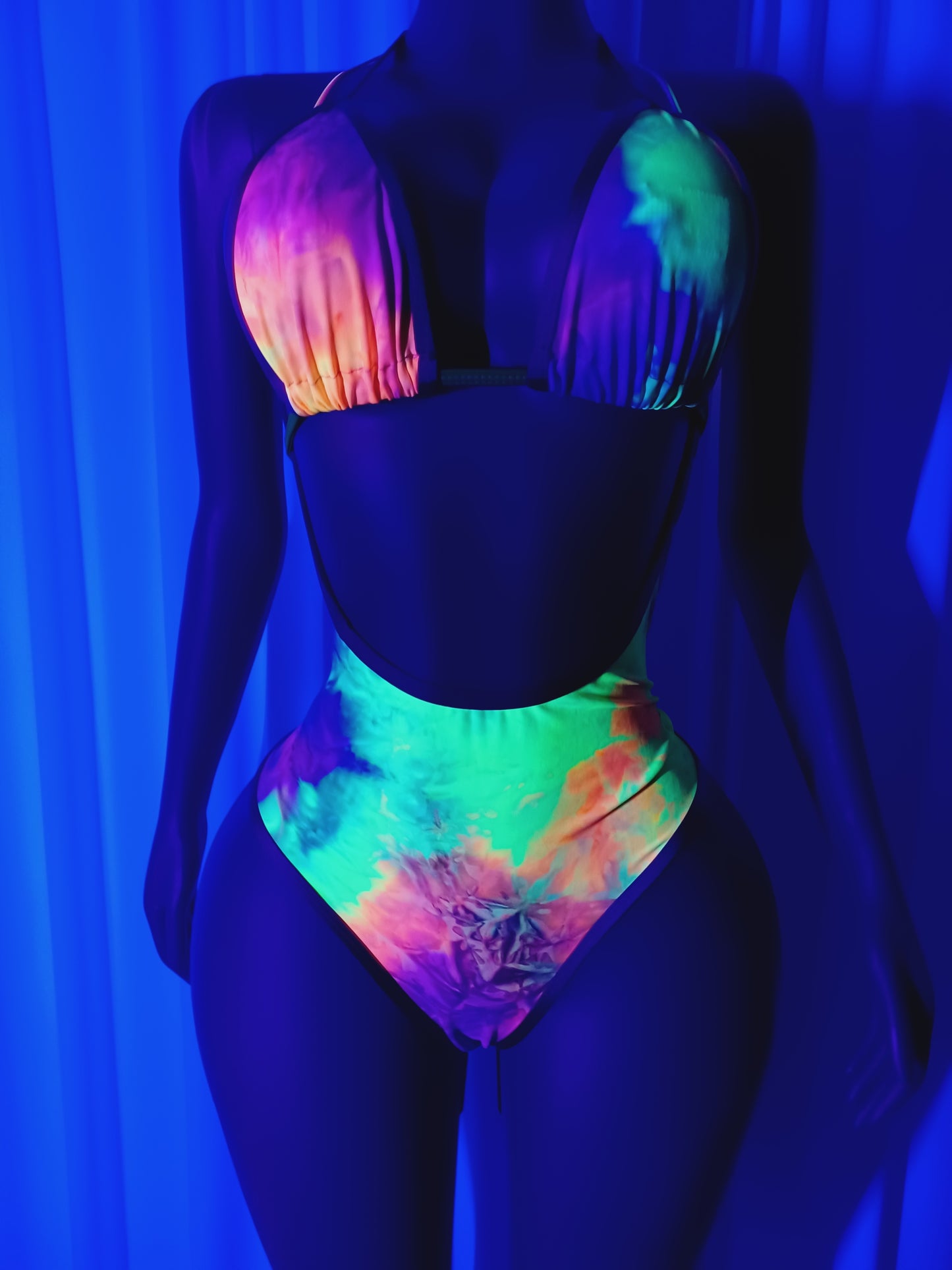 Tie dye high waist 2 piece