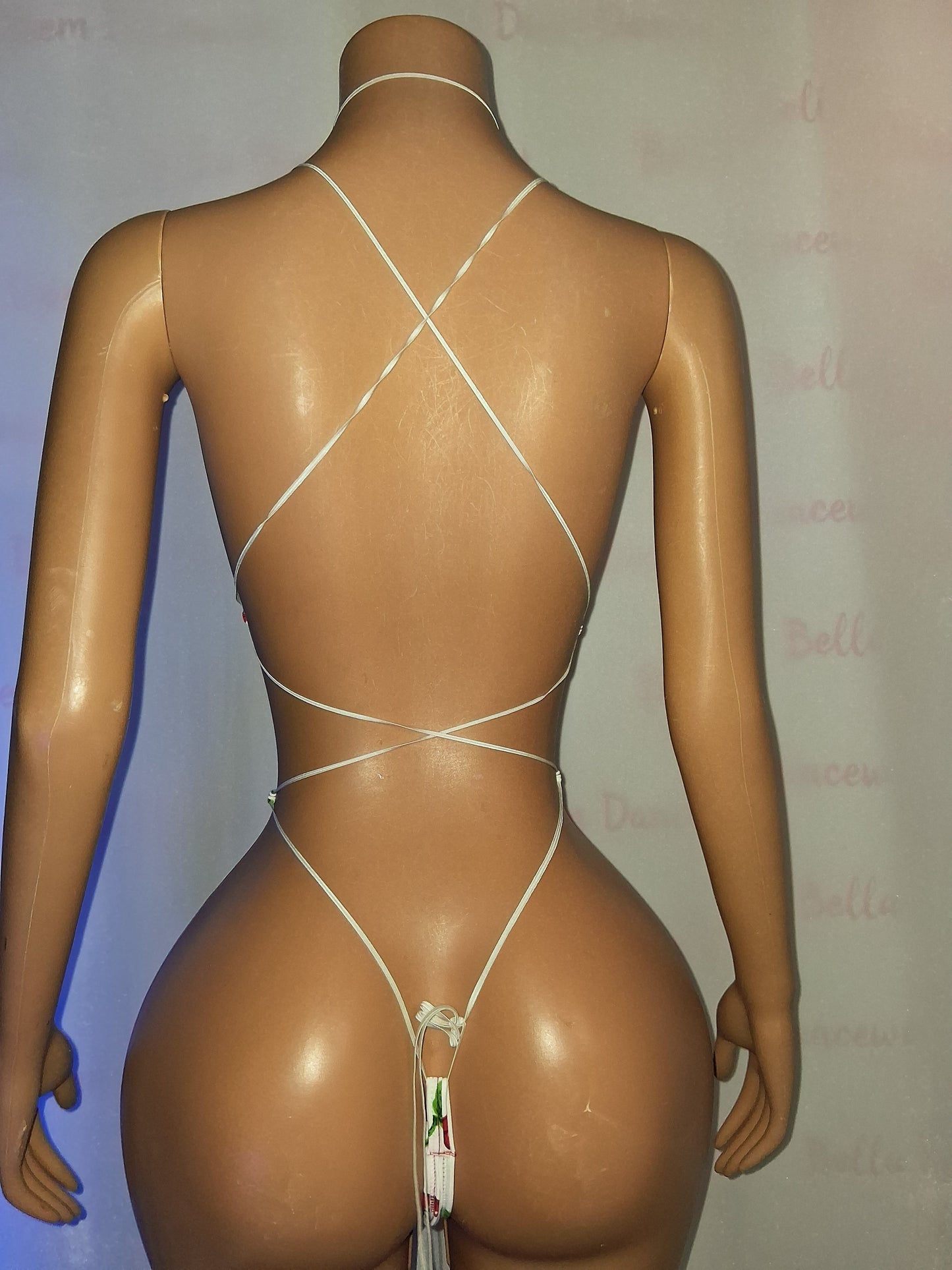 Cherry Print Cutout Bodysuit