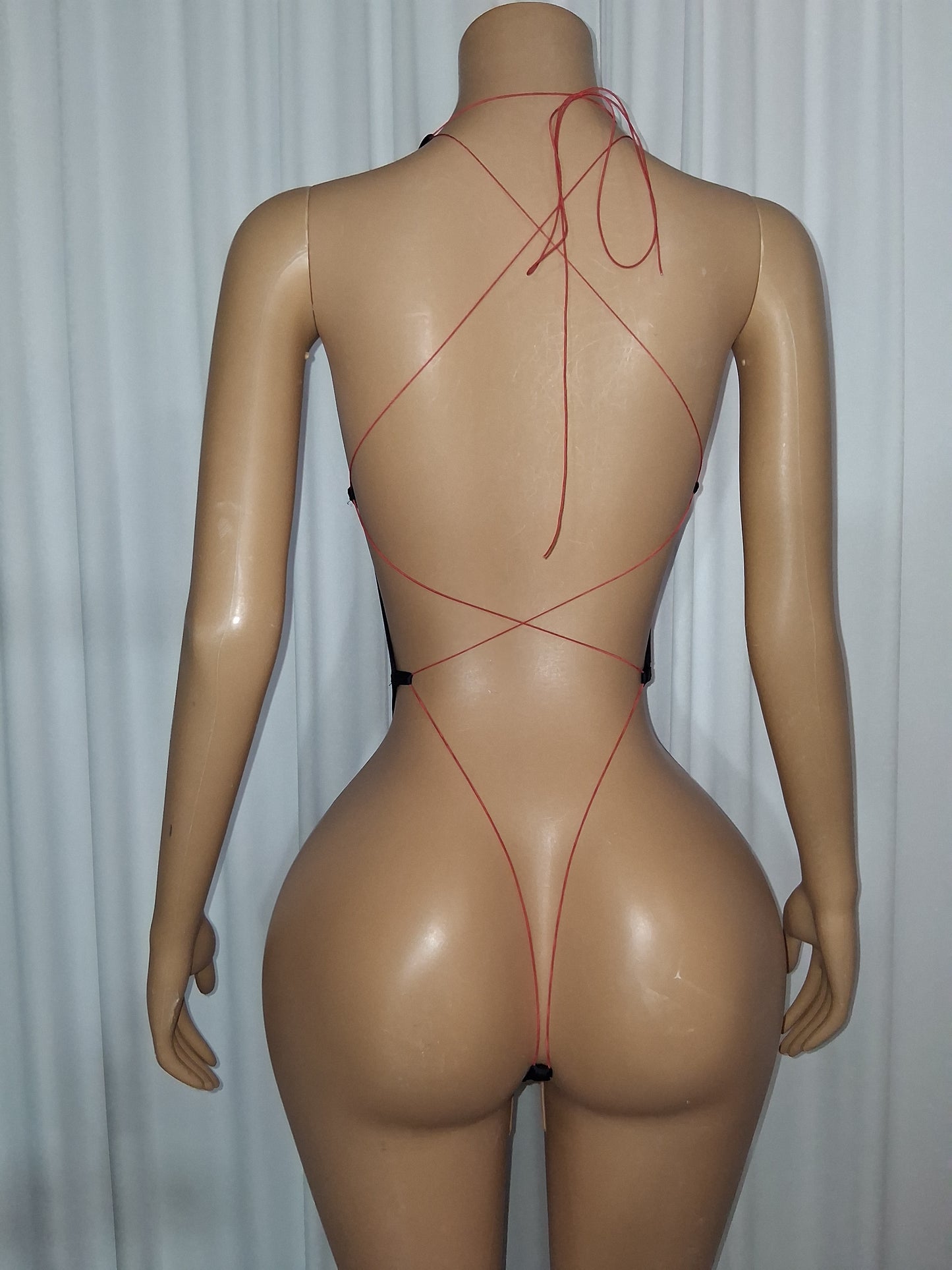Red Money Print Bodysuit