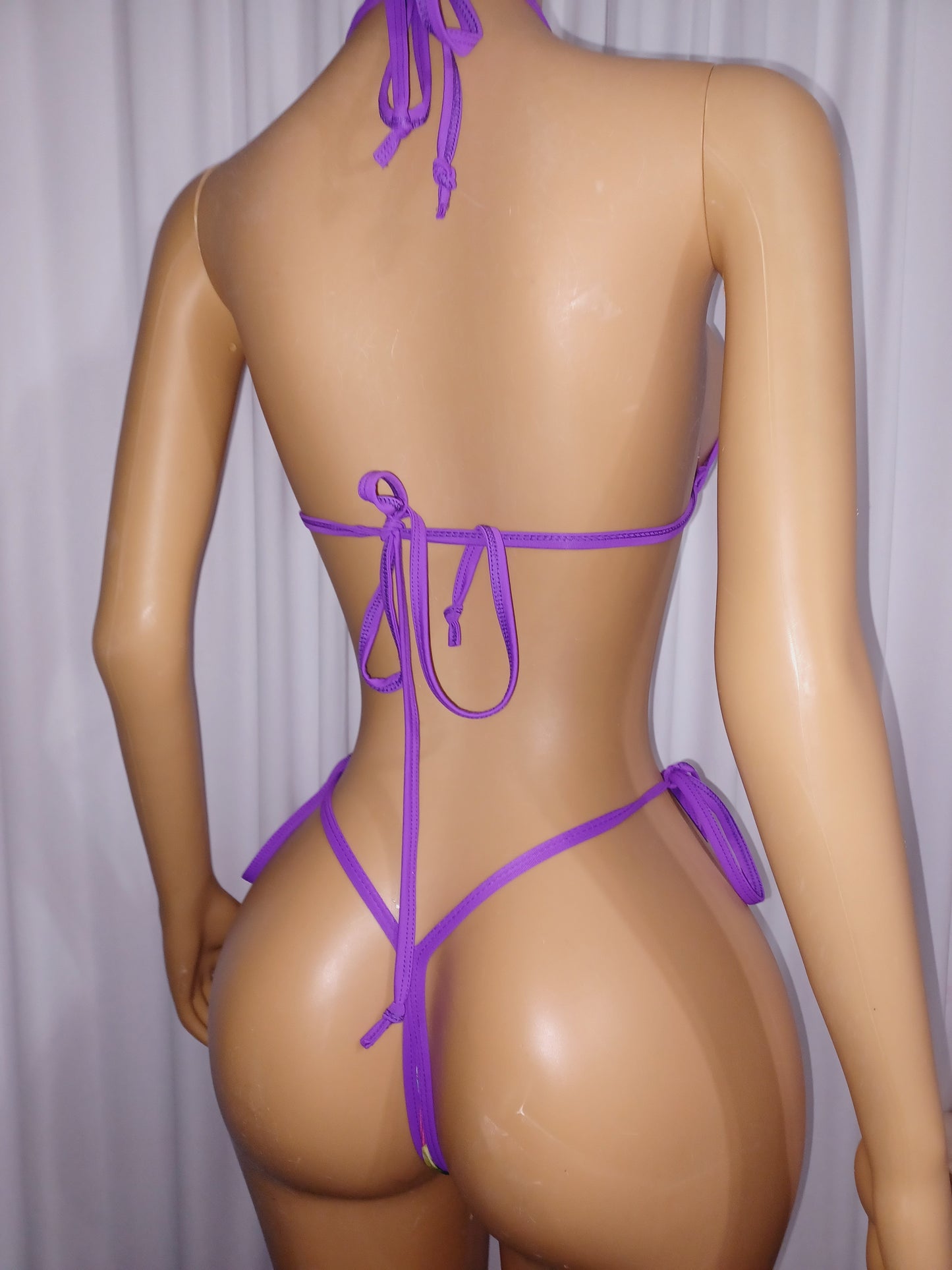 Tropical Print Thong Set