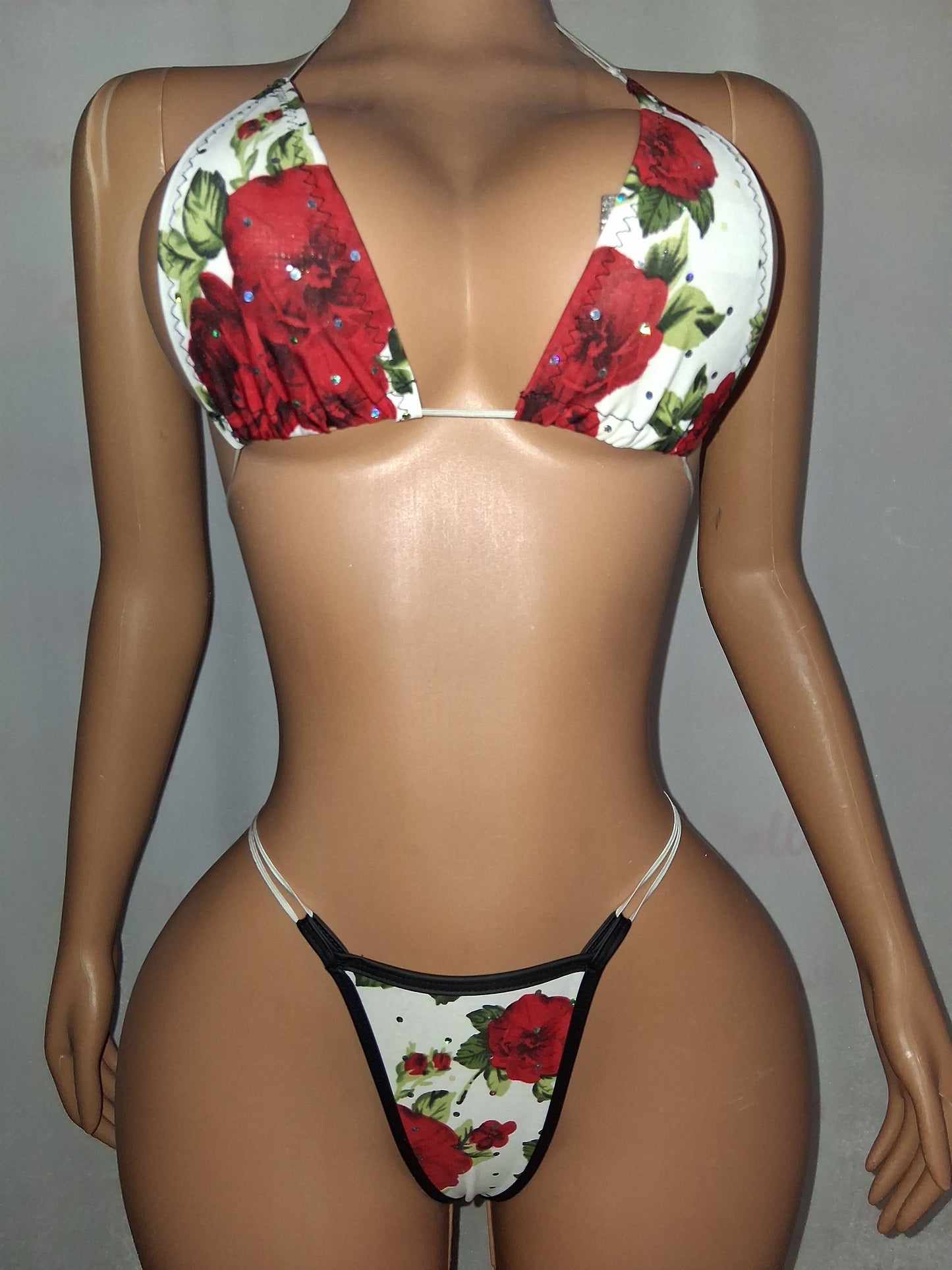 Rose Print Thong Sets 2 sizes
