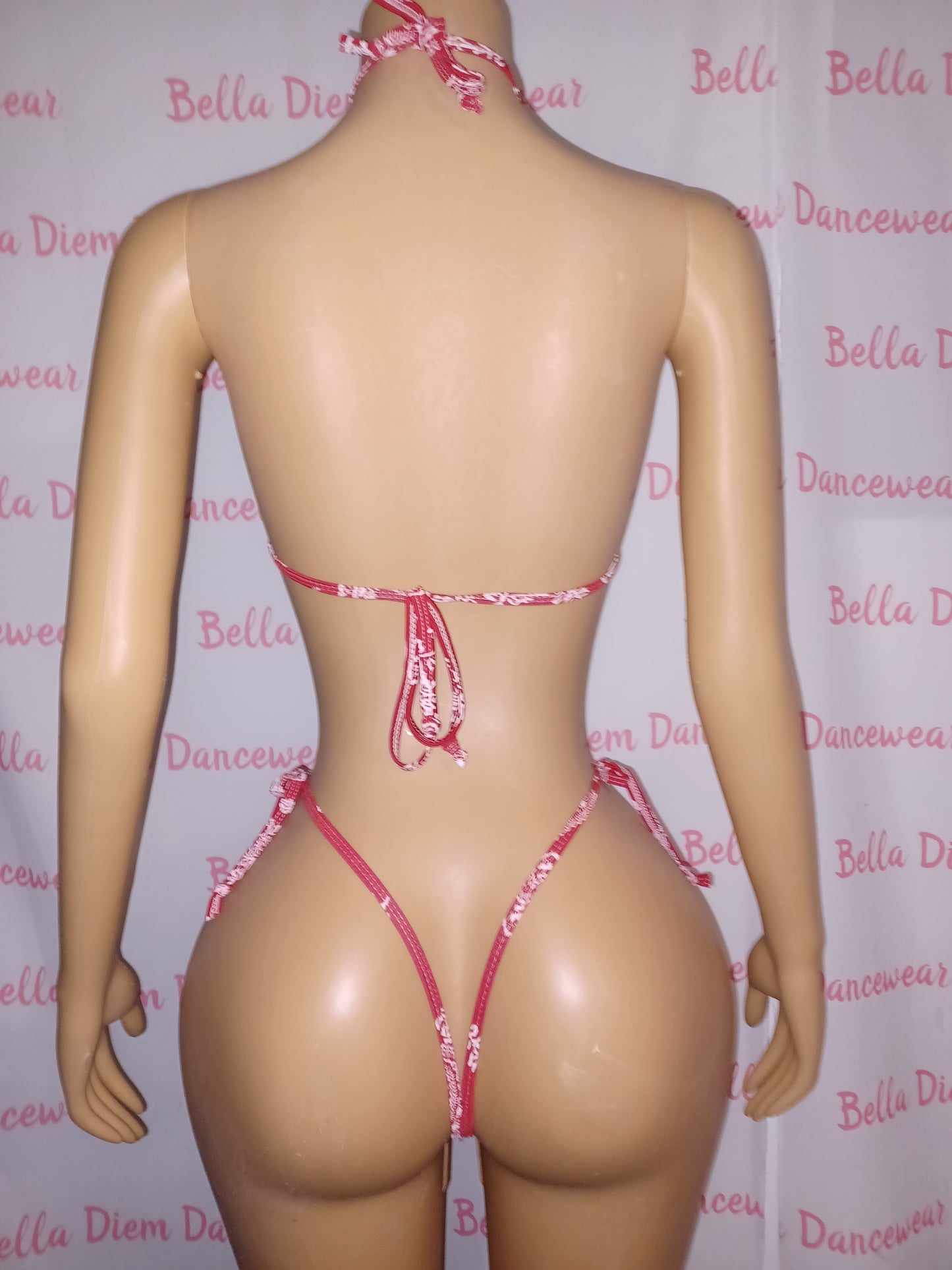 Red Bandana Thong Set