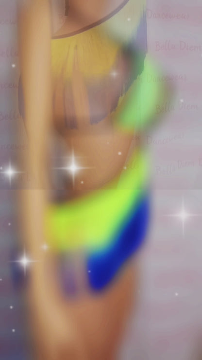 Small Neon Fringe set