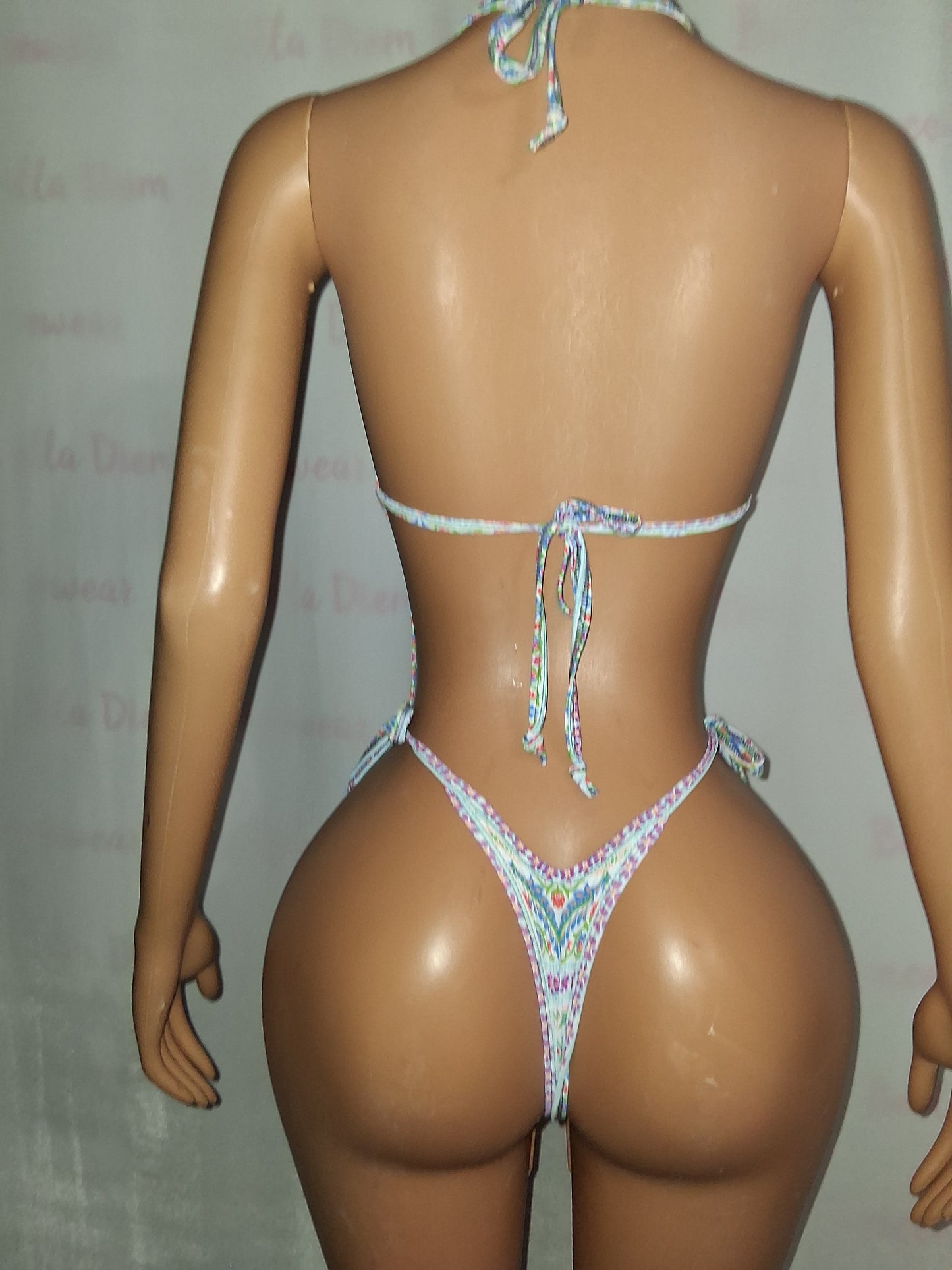 Stained Glass Print Cutout Bodysuit