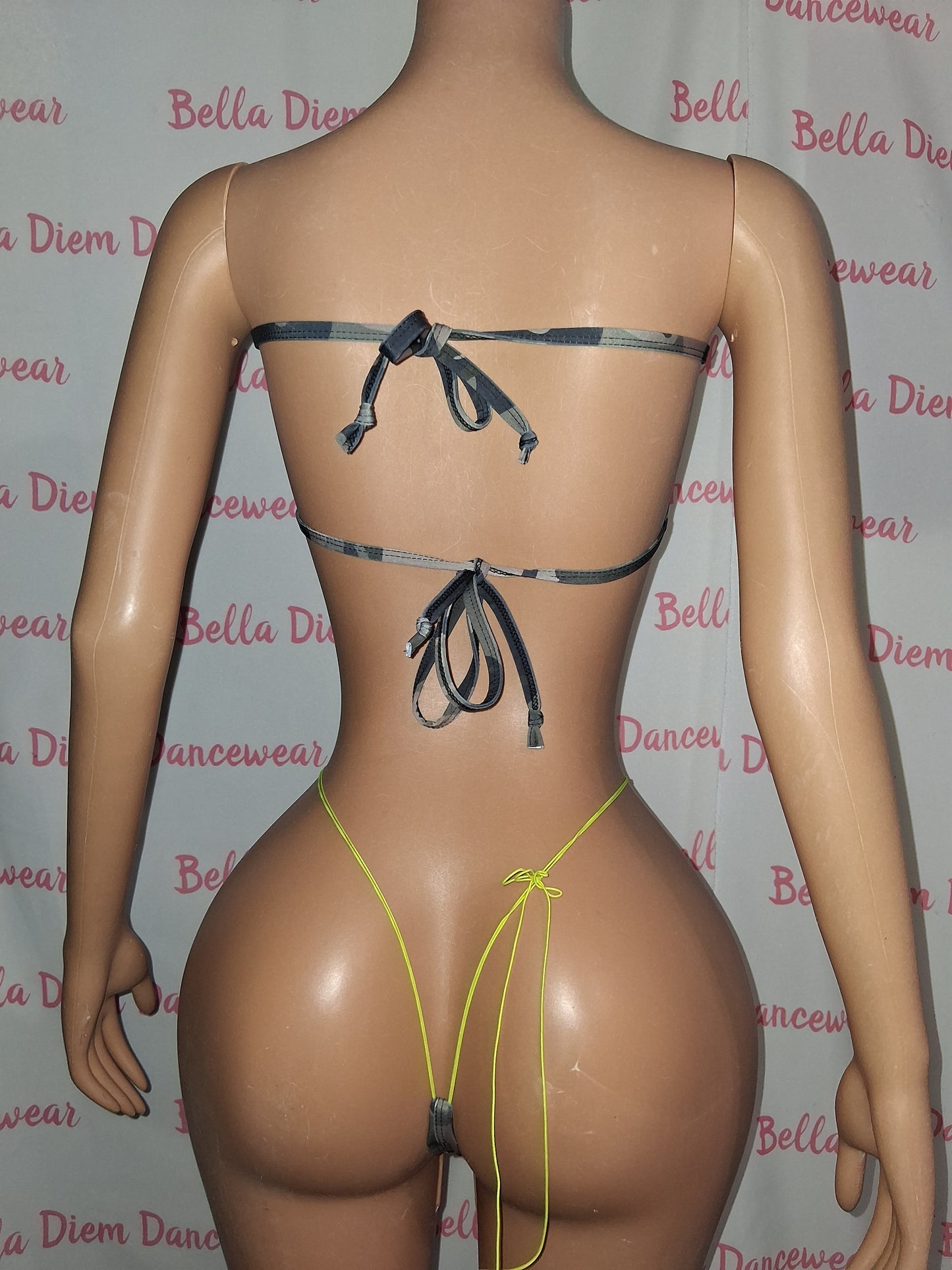 Yellow and Camo 2-piece