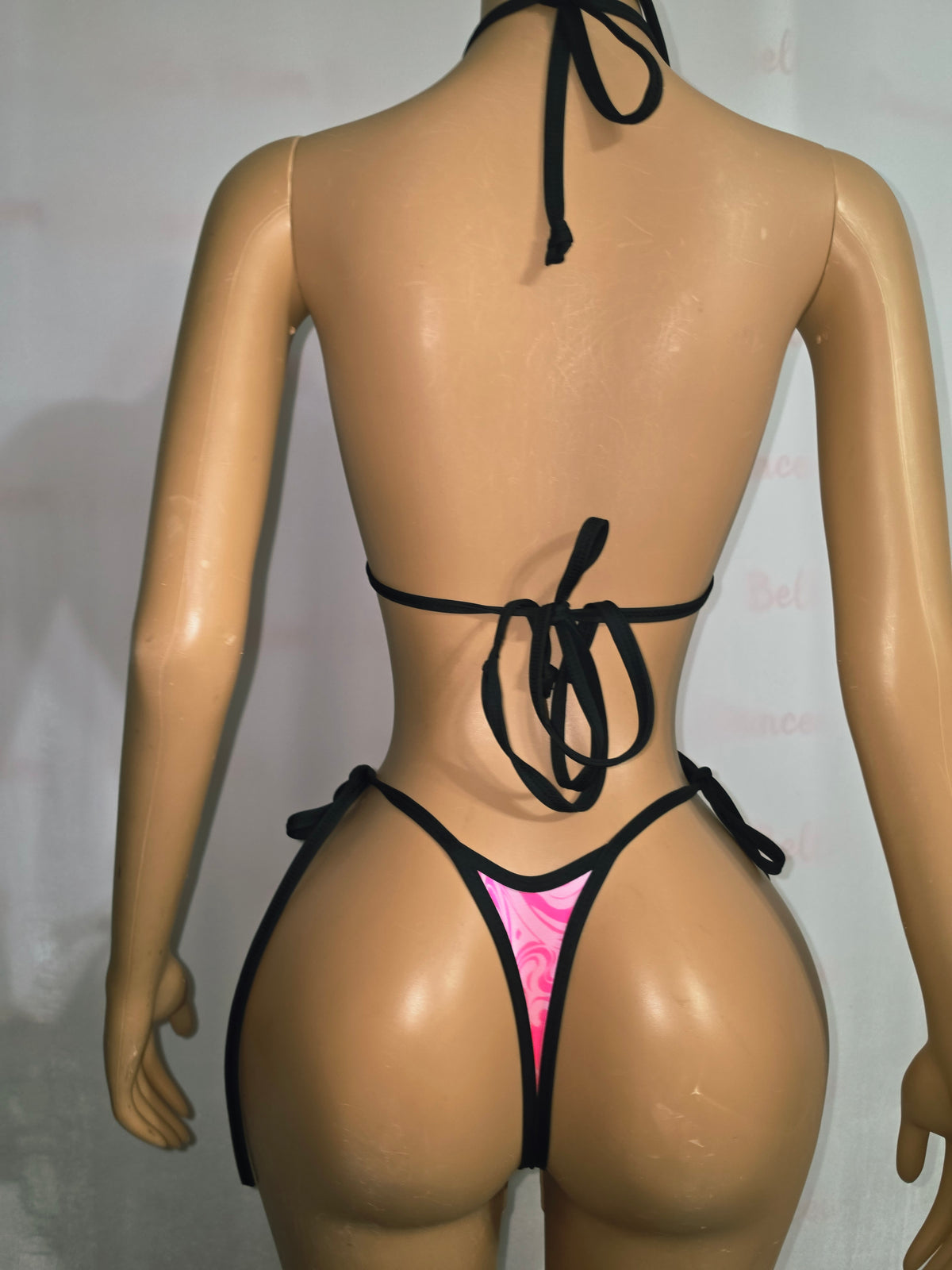 Neon pink Thong Set