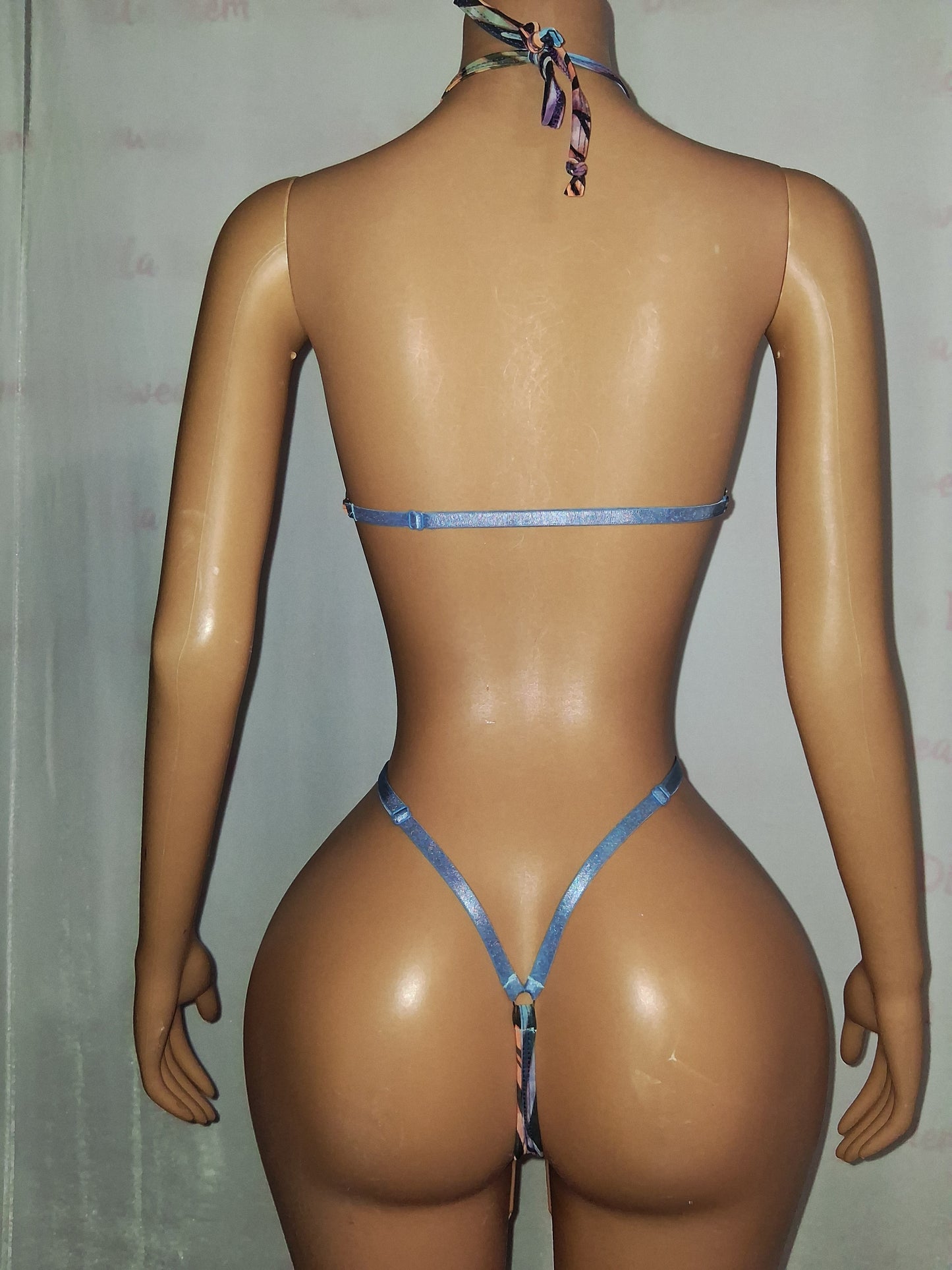 Multicolor Animal Print Thong Set