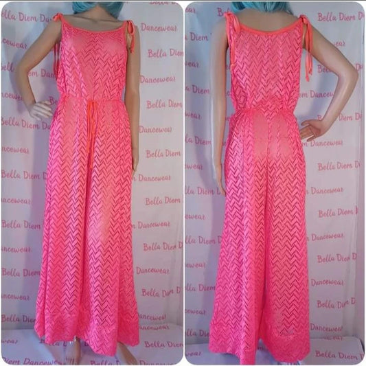 Neon Coral Jumpsuit