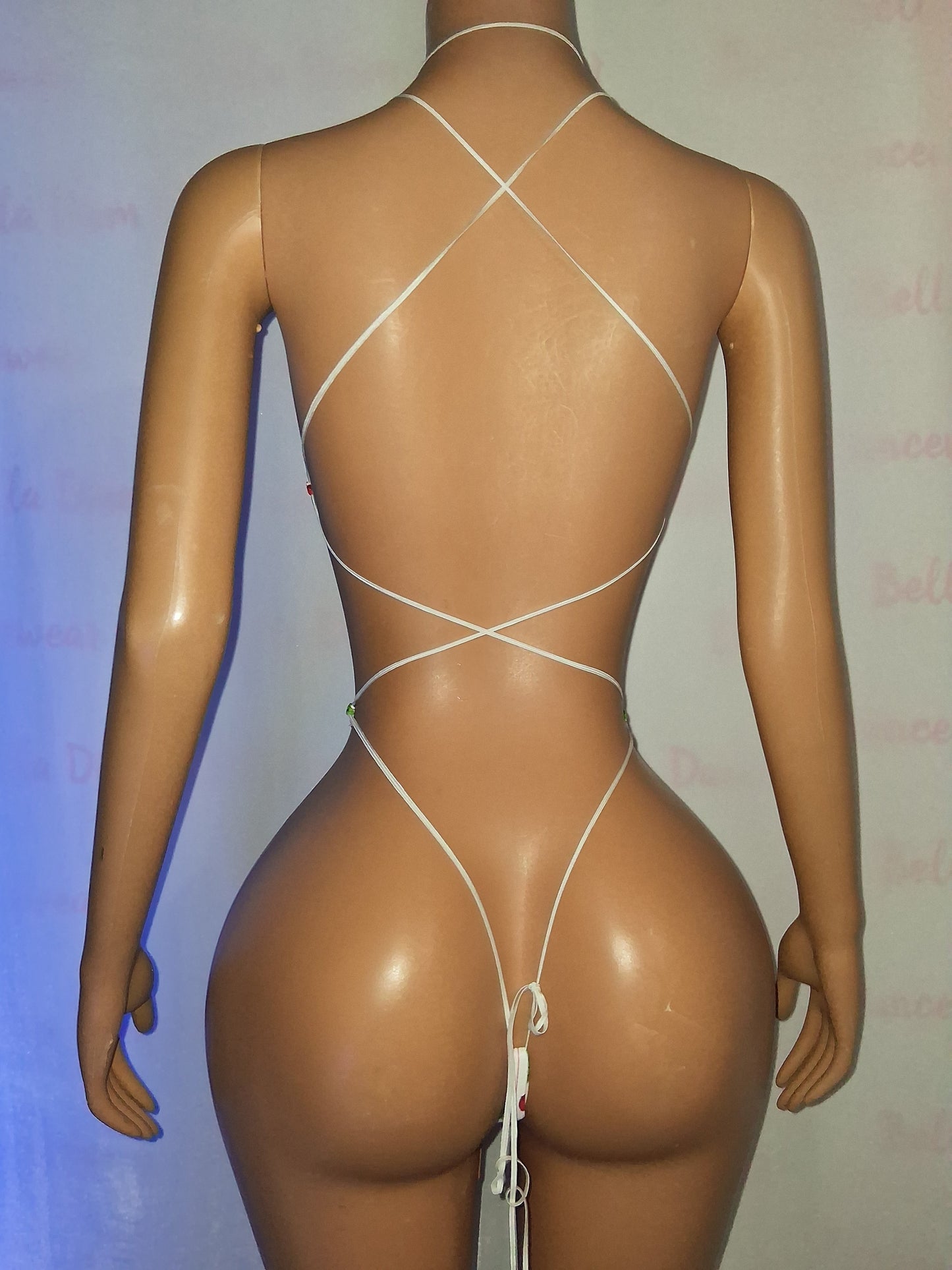 Cherry Print Cutout Bodysuit OSFM