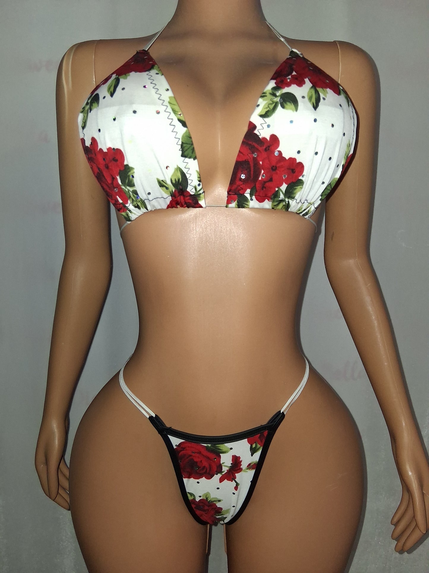 Rose Print Thong Sets 2 sizes