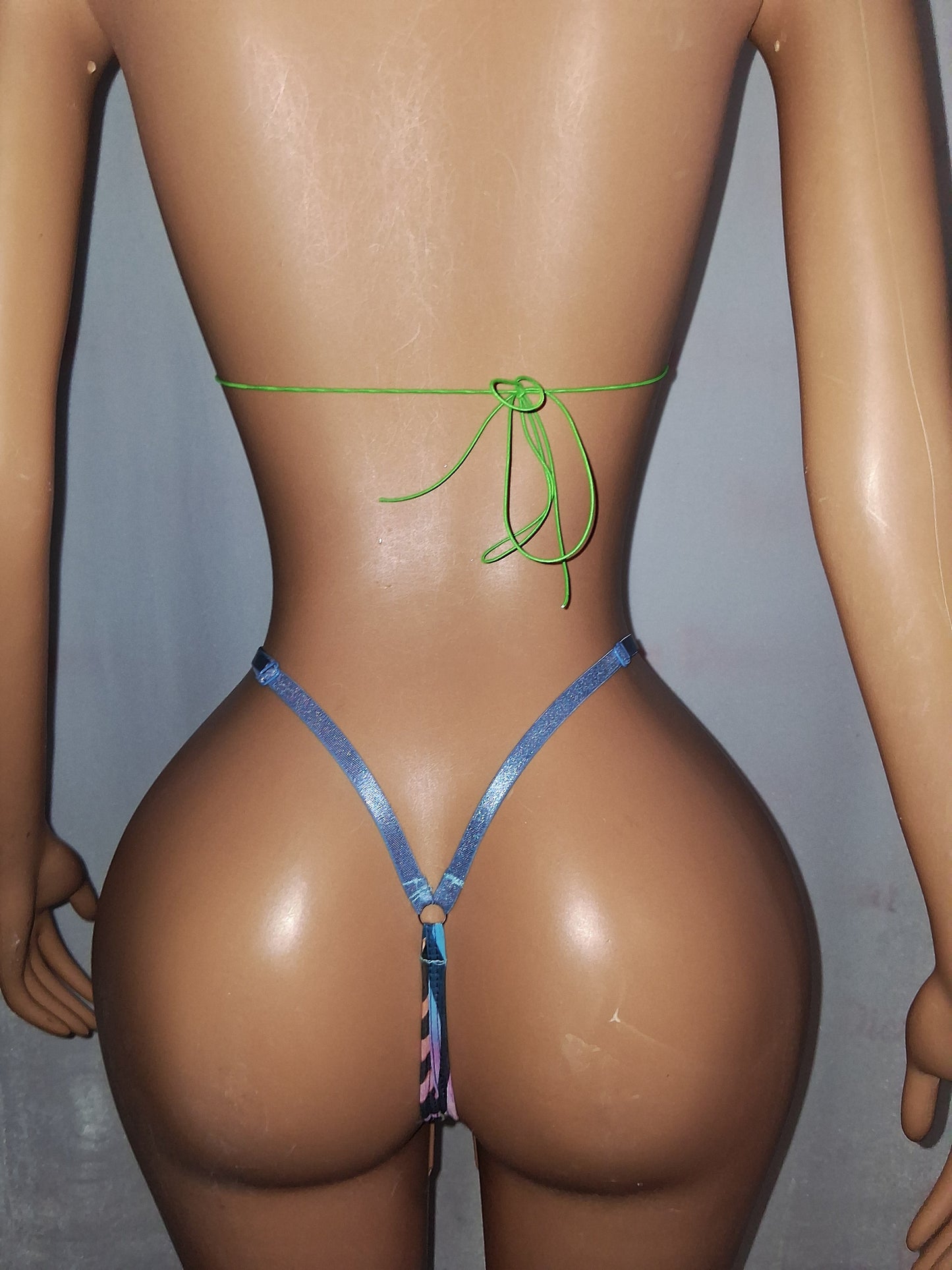 Snake Print Thong Set