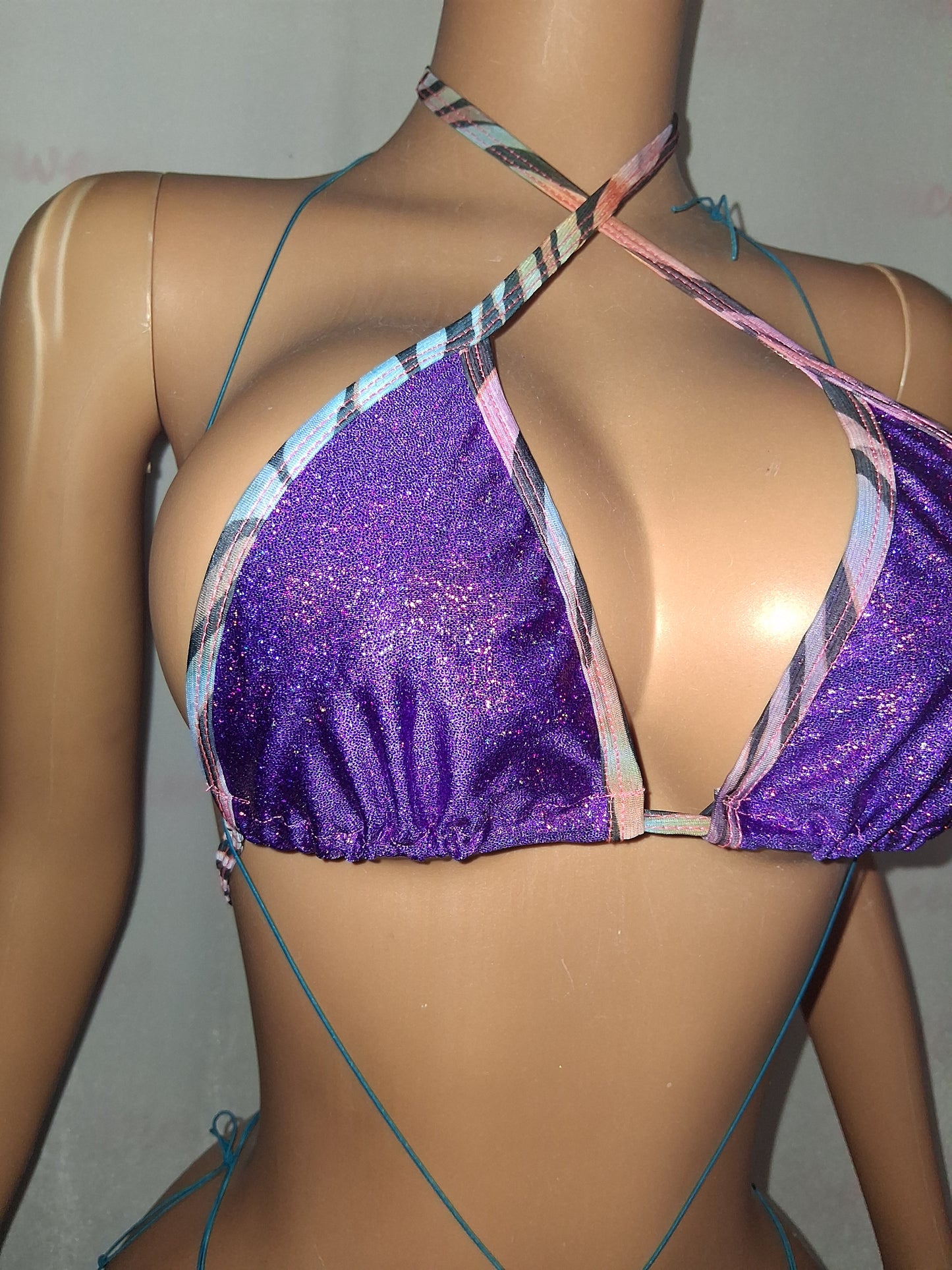Holographic 2 piece G-string Set