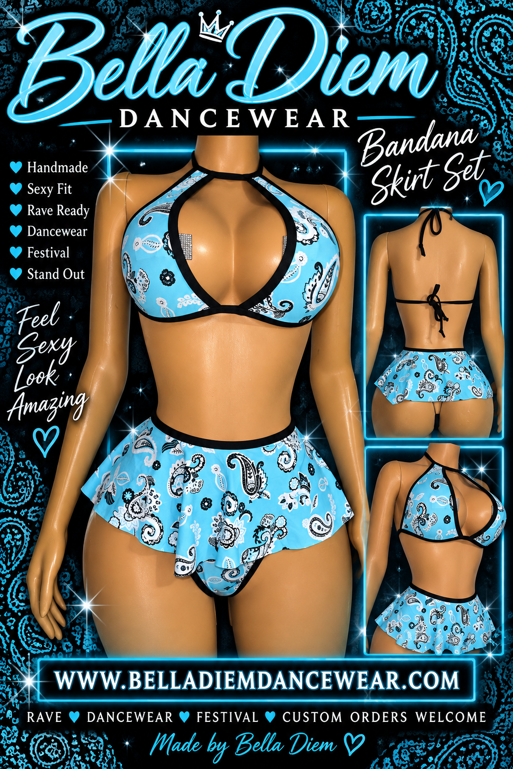 Bandana Skirt Set size medium thick