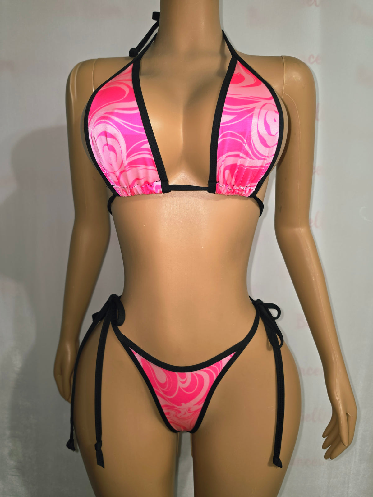 Neon pink Thong Set