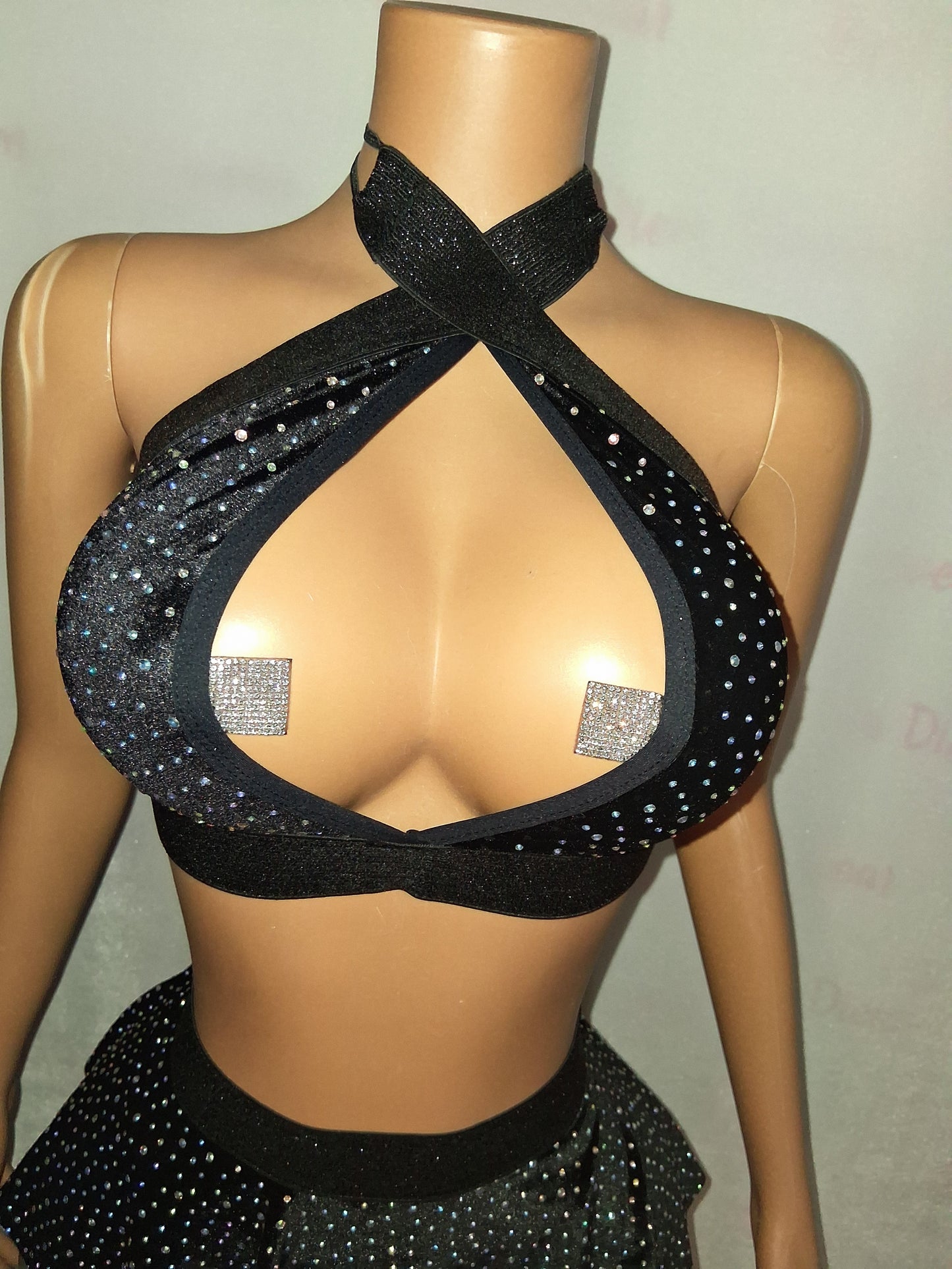 Size Large Rhinestone Skirt Set