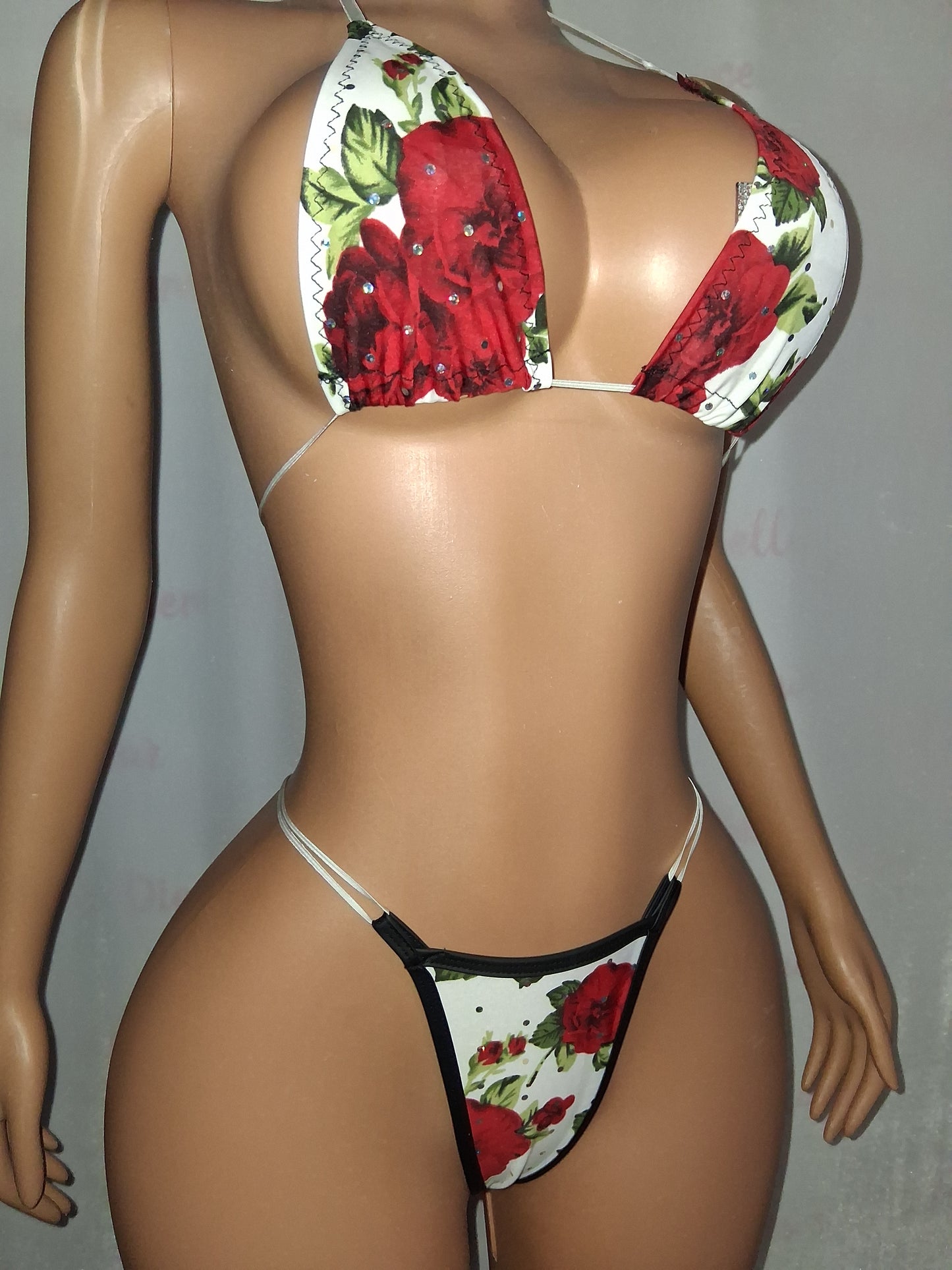 Rose Print Thong Sets 2 sizes