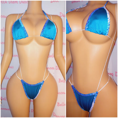 BLUE G-string Set Size Small