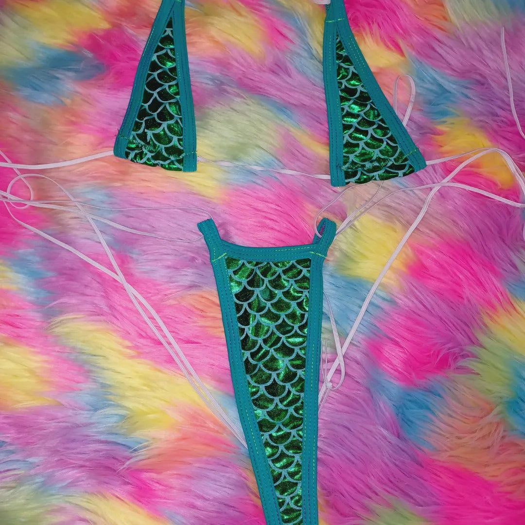 Mermaid scale G string set