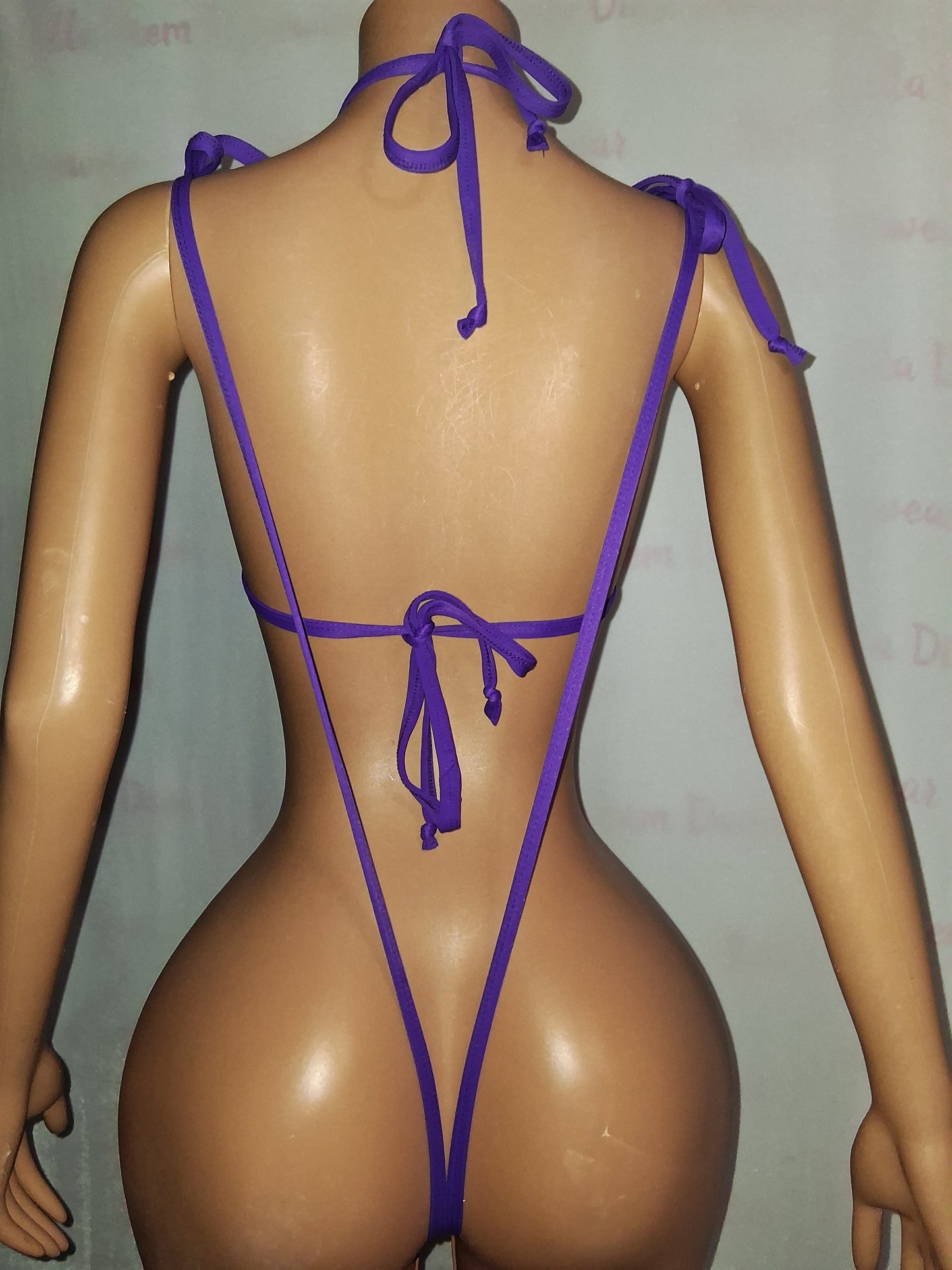 Snake Print Tie  Thong Set