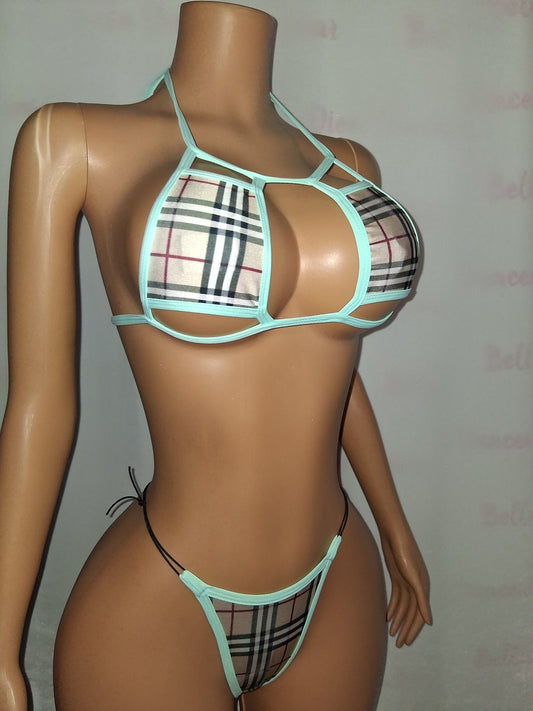 Plaid G-string Set