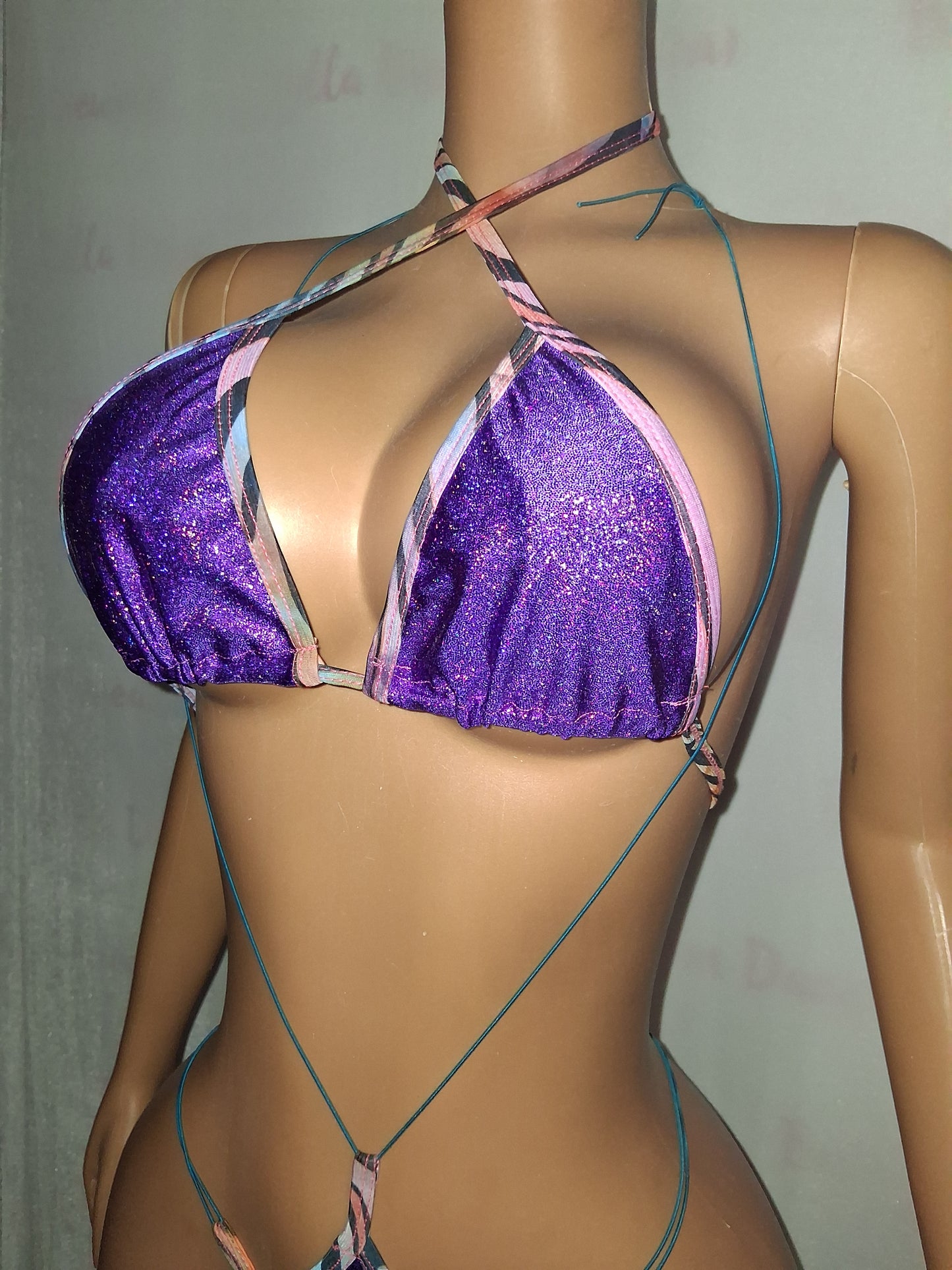 Holographic 2 piece G-string Set