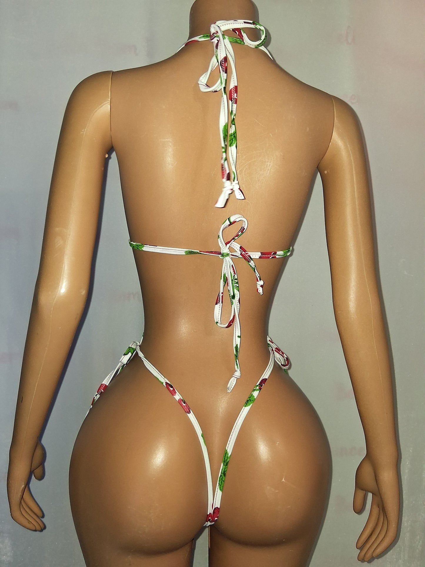 Cherry Print Cutout Bodysuit