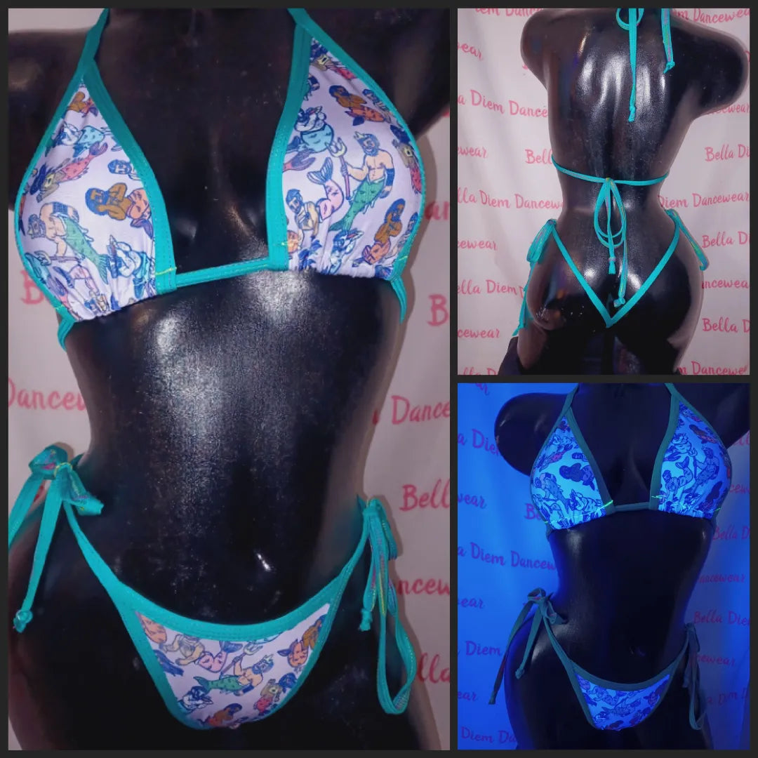 Merman Print bikini set