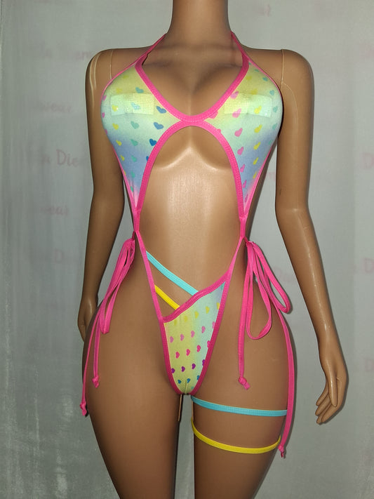 Pastel Heart Print Sling