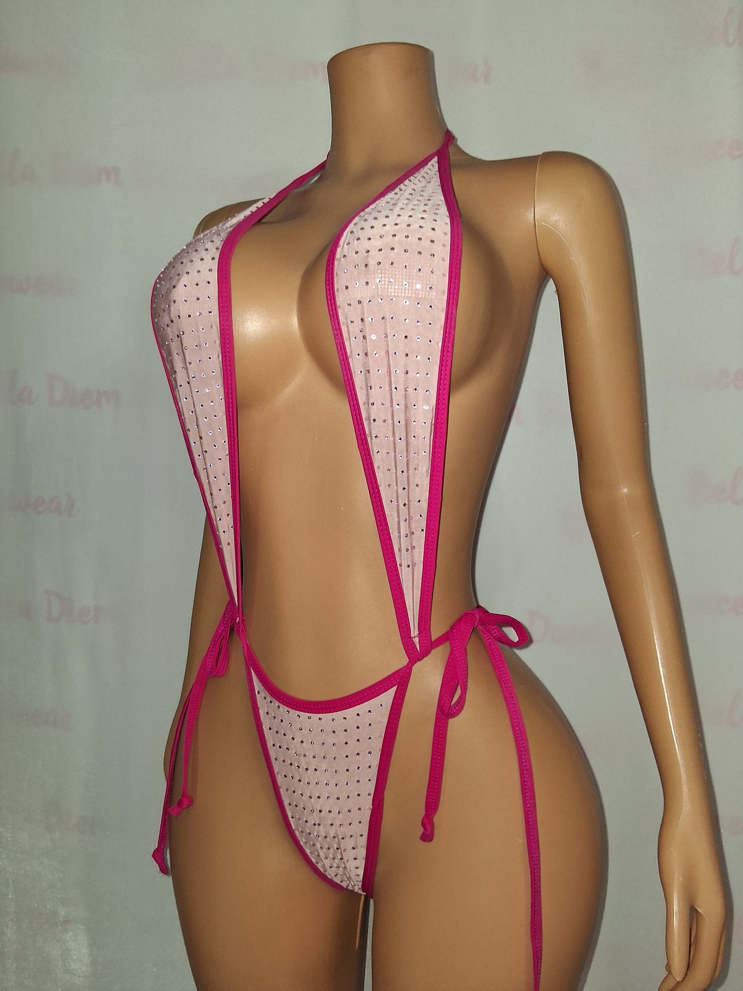 Champagne Rhinestone Sling OSFM