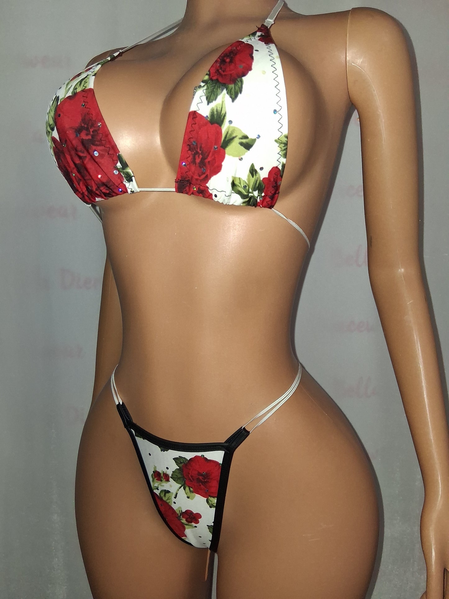 Rose Print Thong Sets 2 sizes