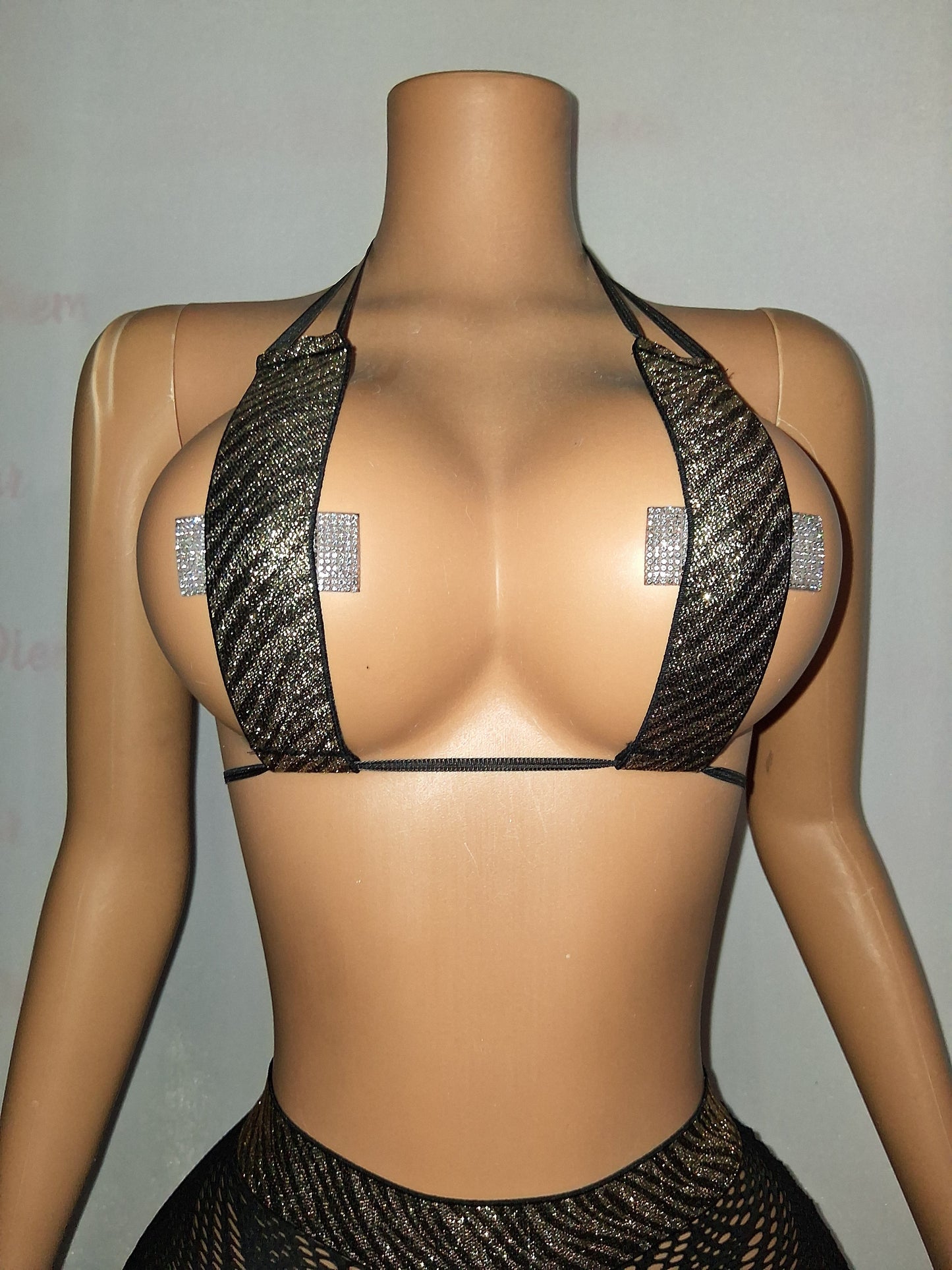 Sparkly Net short Set Animal Banding