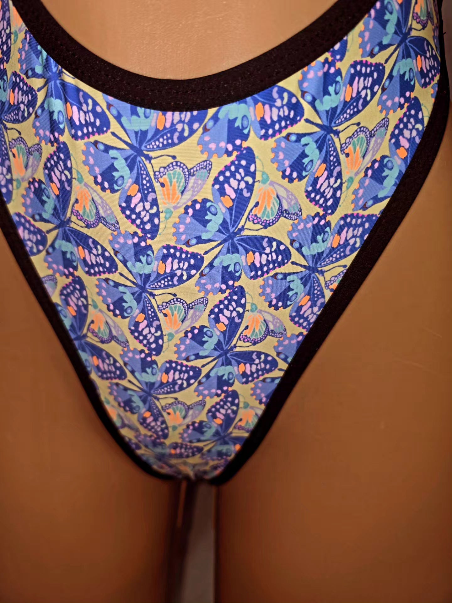 Butterfly Print Cutout Bodysuit