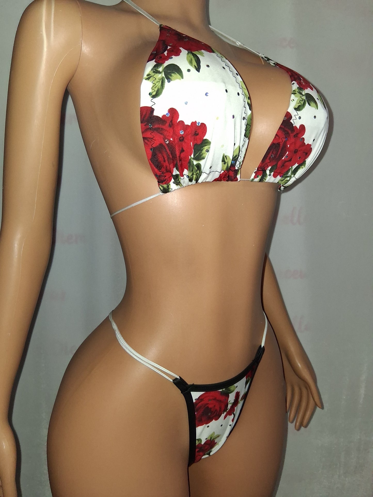 Rose Print Thong Sets 2 sizes