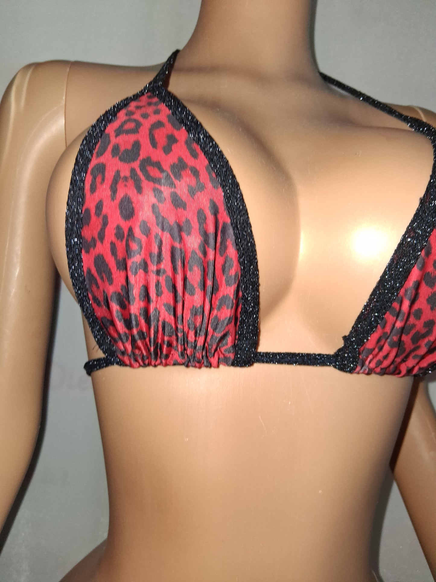 Cheetah Print Thong Set
