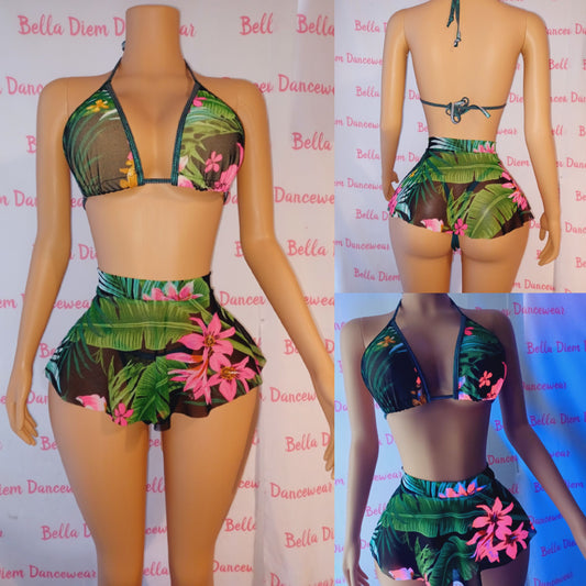 Tropical Skirt Set Exotic Dancewear