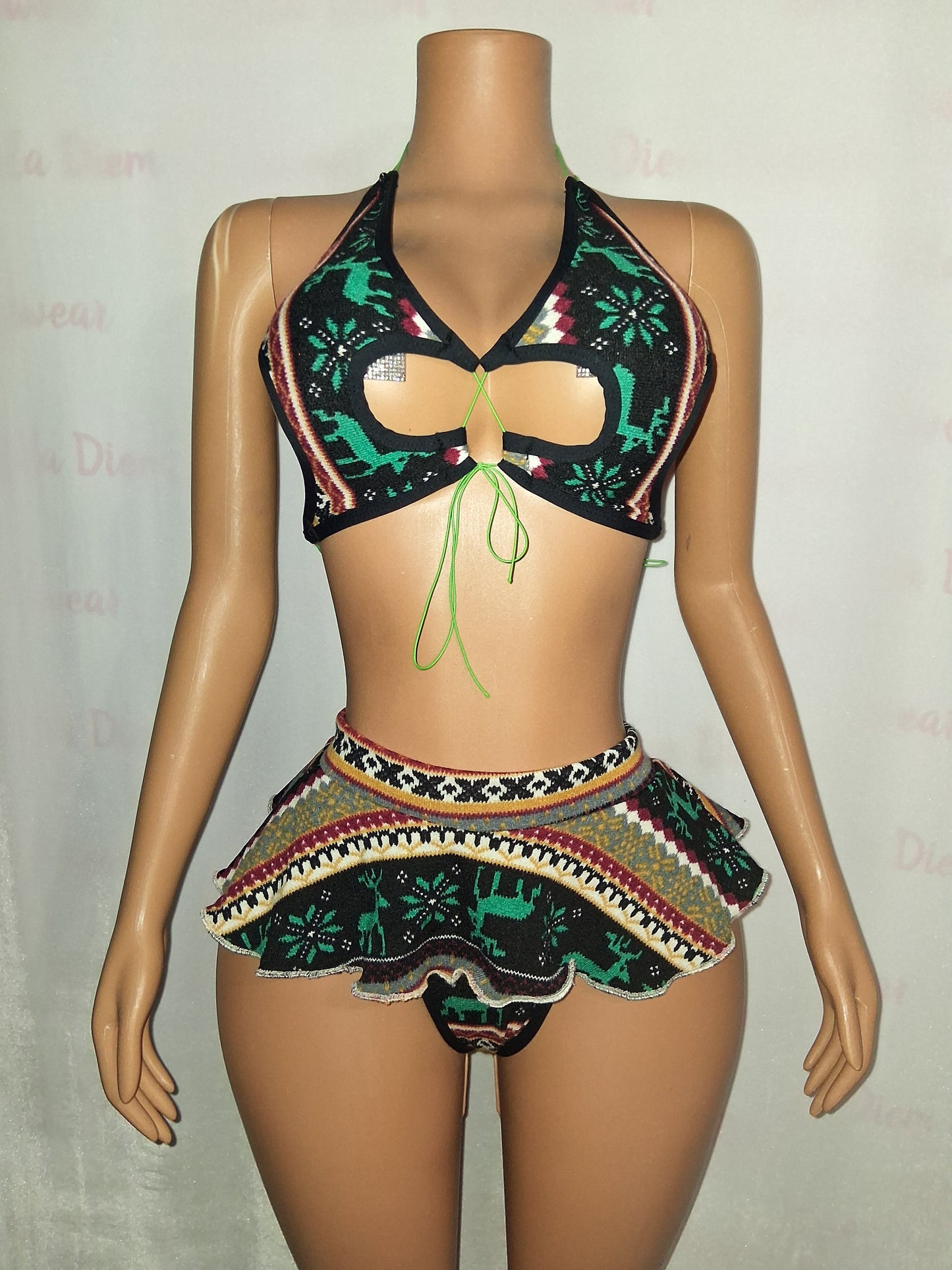 Christmas Sweater Skirt Set